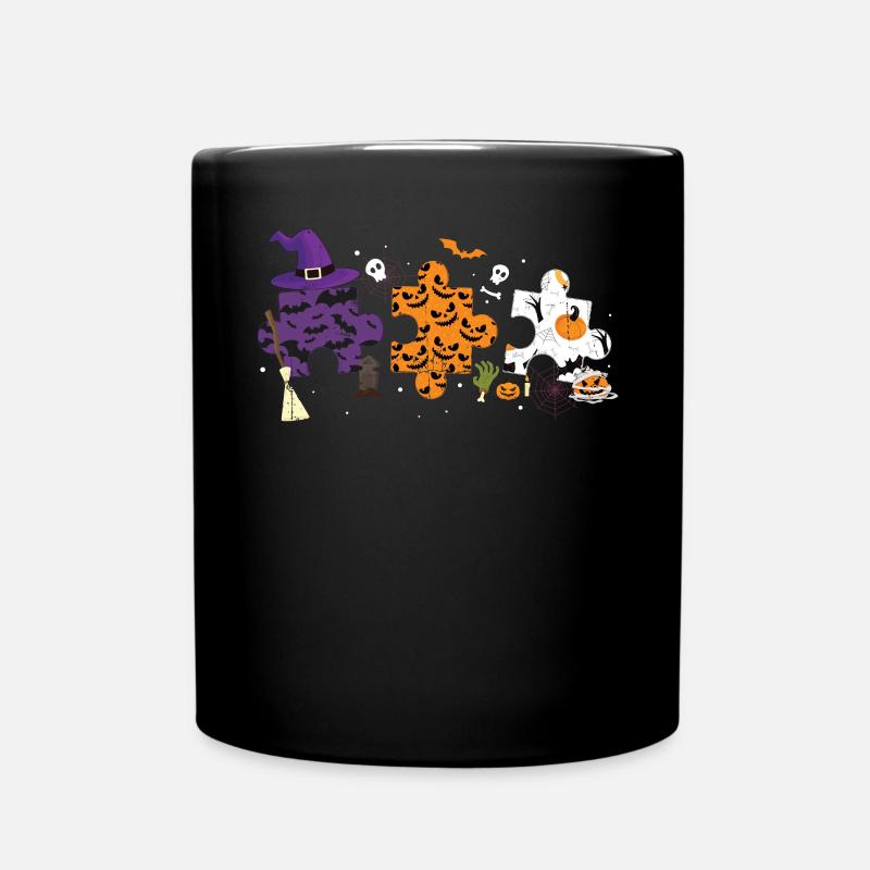 Autismus Halloween - Tasse einfarbig - Schwarz