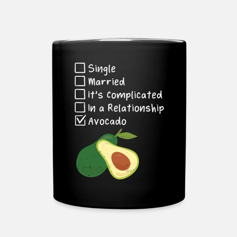 Avocado - Tasse einfarbig - Schwarz