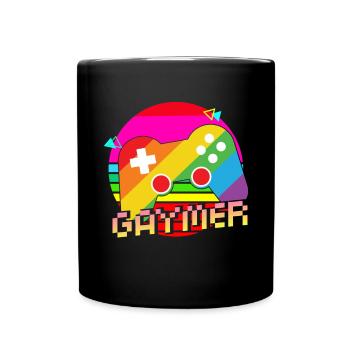 Gaymer LGBT Pride Rainbow Gamer Video Games - Tasse einfarbig - Schwarz - Vorne