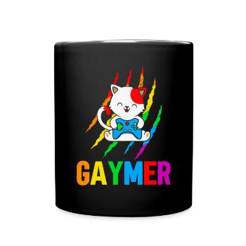 Gaymer LGBT Pride Rainbow Gamer Video Games - Tasse einfarbig - Schwarz - Vorne
