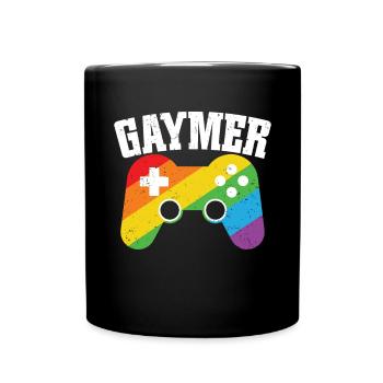 Gaymer LGBT Pride Rainbow Gamer Video Games - Tasse einfarbig - Schwarz - Vorne