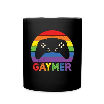 Gaymer LGBT Pride Rainbow Gamer Video Games - Tasse einfarbig - Schwarz - Vorne