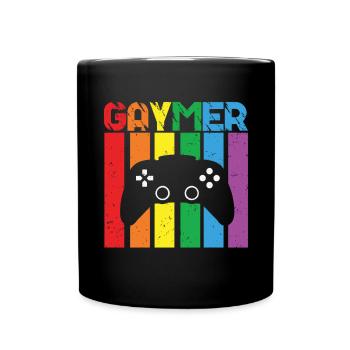 Gaymer LGBT Pride Rainbow Gamer Video Games - Tasse einfarbig - Schwarz - Vorne