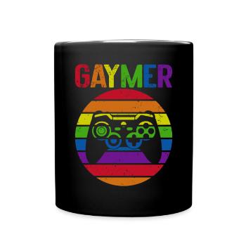 Gaymer LGBT Pride Rainbow Gamer Video Games - Tasse einfarbig - Schwarz - Vorne