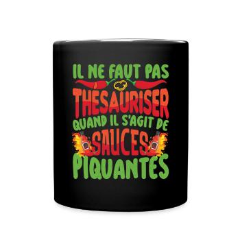 Spicy Food Pepper Lover Outfit for Spicy - Full Colour Mug - black - Front