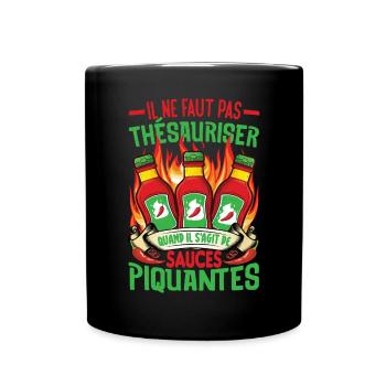 Spicy Food Pepper Lover Outfit for Spicy - Full Colour Mug - black - Front
