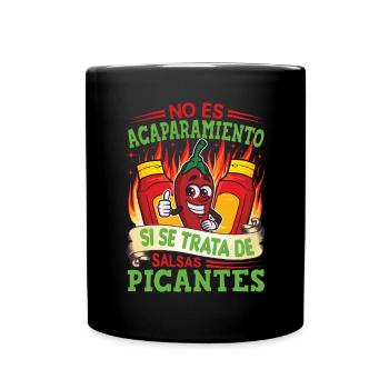 Spicy Food Pepper Lover Outfit for Spicy - Full Colour Mug - black - Front