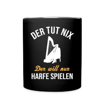 Le son inoffensif de la harpe inspire les musiciens - Mug uni - noir - Devant
