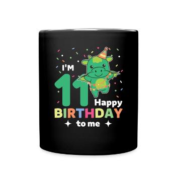 Dragon pour les 11 ans pour les enfants de onze ans - Mug uni - noir - Devant