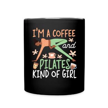 Pilates Instructor Teacher Coffee - Full Colour Mug - black - Front