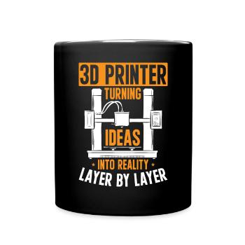 3D Printer 3D Printing - Full Colour Mug - black - Front