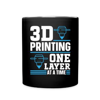 3D Printer 3D Printing - Full Colour Mug - black - Front