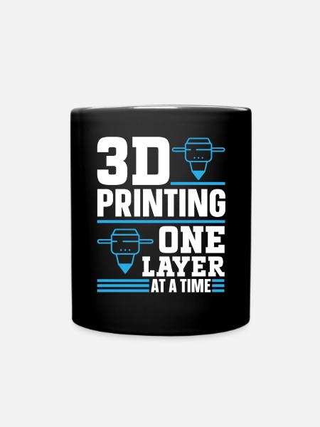 3D Drucker 3D Druck - Tasse einfarbig - Schwarz