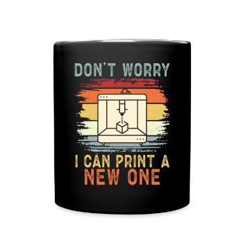 3D Drucker 3D Druck - Tasse einfarbig - Schwarz - Vorne