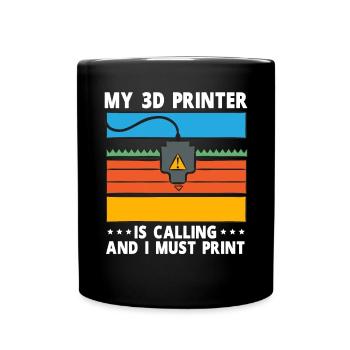 3D Drucker 3D Druck - Tasse einfarbig - Schwarz - Vorne