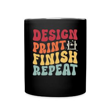 3D Drucker 3D Druck - Tasse einfarbig - Schwarz - Vorne