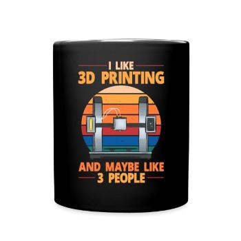 3D Printer 3D Printing - Full Colour Mug - black - Front