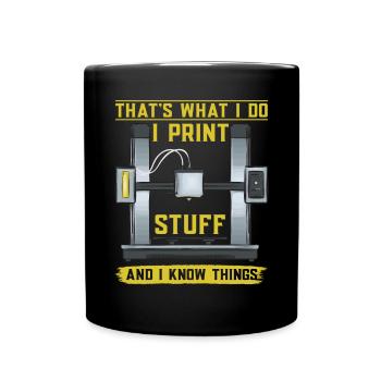 3D Drucker 3D Druck - Tasse einfarbig - Schwarz - Vorne