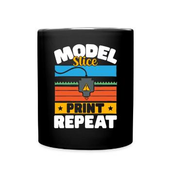 3D Drucker 3D Druck - Tasse einfarbig - Schwarz - Vorne