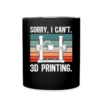 3D Drucker 3D Druck - Tasse einfarbig - Schwarz - Vorne