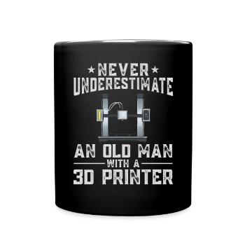 3D Drucker 3D Druck - Tasse einfarbig - Schwarz - Vorne