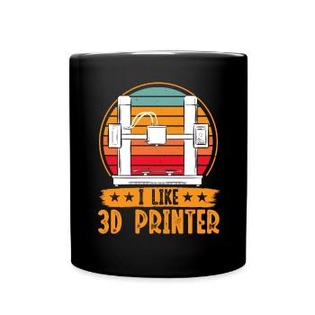 3D Drucker 3D Druck - Tasse einfarbig - Schwarz - Vorne