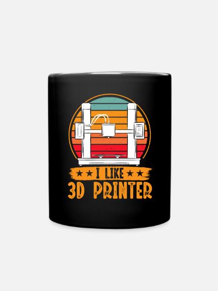 3D Drucker 3D Druck - Tasse einfarbig - Schwarz