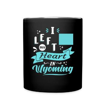 Wyoming Souvenir Liebe - Tasse einfarbig - Schwarz - Vorne