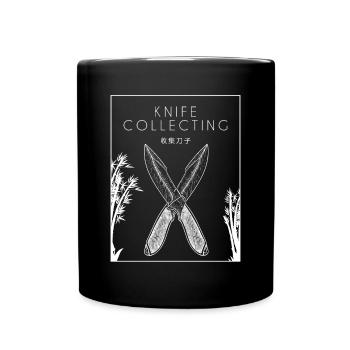 Couteau de collecte de couteau chinois Hanzi Couteau de restauration - Mug uni - noir - Devant