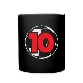 10e anniversaire 10 ans Football Joueur de football - Mug uni - noir - Devant