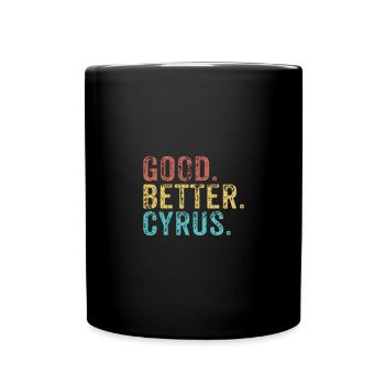 Les mecs cool s’appellent cyrus - Mug uni - noir - Devant