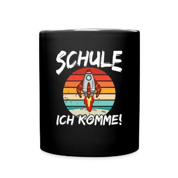 Ich Komme Schulkind Astronaut - Tasse einfarbig - Schwarz - Vorne