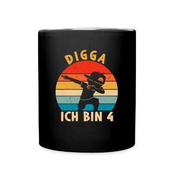 Digga I'm 4 - Full Colour Mug - black - Front