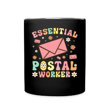Unverzichtbarer Postangestellter Postdienst Postbo - Tasse einfarbig - Schwarz - Vorne