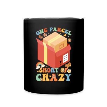 Postangestellte Postangestellte mit einem Paket ku - Tasse einfarbig - Schwarz - Vorne