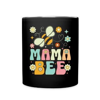 Bienenmama Imkerin Imkerei - Tasse einfarbig - Schwarz - Vorne