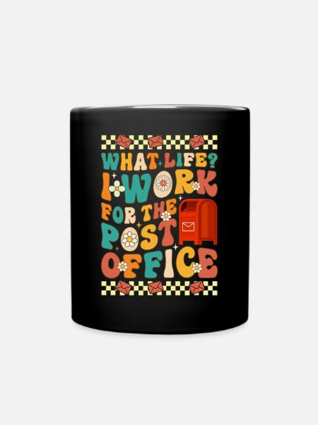 Quelle vie ? Je travaille pour le poste Lustiger P - Mug uni - noir