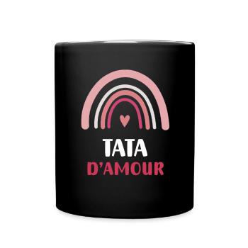 Auntie Love Rainbow Gift Aunt - Full Colour Mug - black - Front