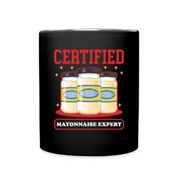 Mayonnaise Expert Mayo Gift - Full Colour Mug - black - Front