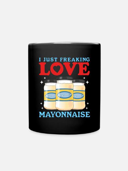 Mayo Mayonnaise Geschenk - Tasse einfarbig - Schwarz