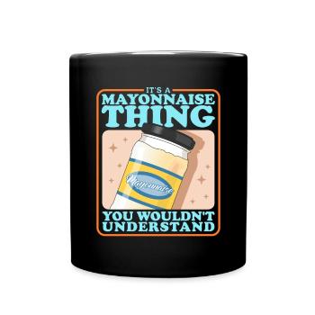 Mayo Mayonnaise amant cadeau - Mug uni - noir - Devant
