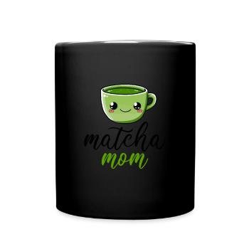 Matcha mom, matcha - Full Colour Mug - black - Front