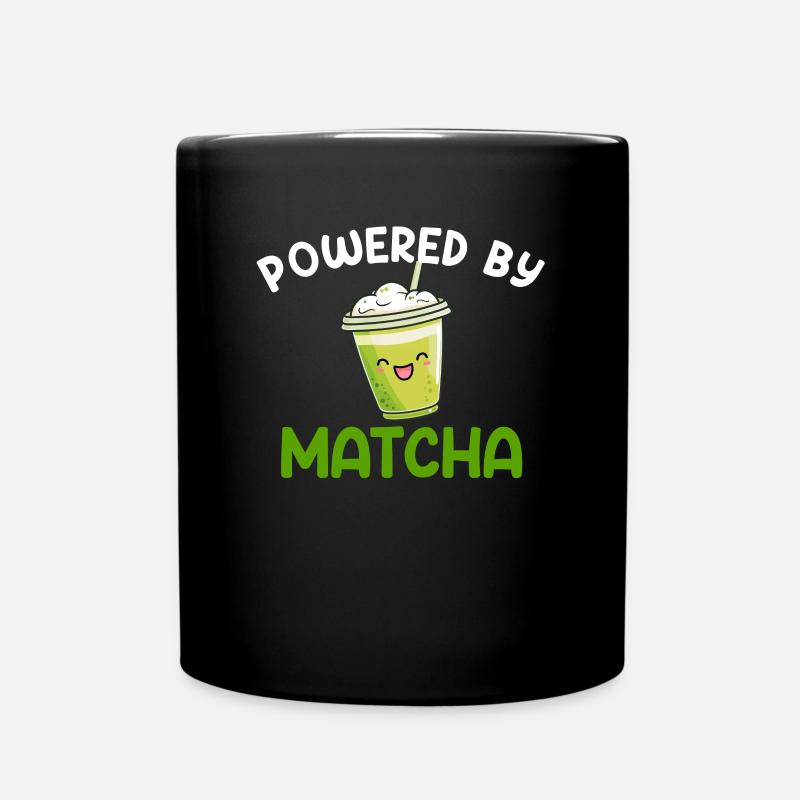 powered by matcha, matcha - Tasse einfarbig - Schwarz