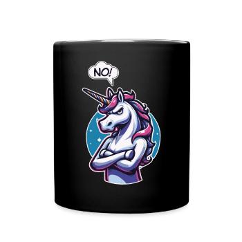 NON! Paresseux Fatigué Somnolent Sieste Sarcastique Licorne - Mug uni - noir - Devant