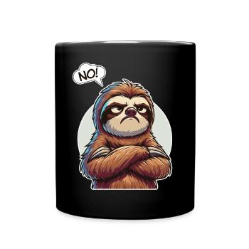 NON! Paresseux, Fatigué, Somnolent, Sieste, Paresse - Mug uni - noir - Devant