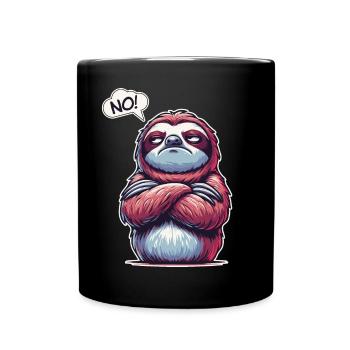 NON! Paresseux, Fatigué, Somnolent, Sieste, Paresse - Mug uni - noir - Devant