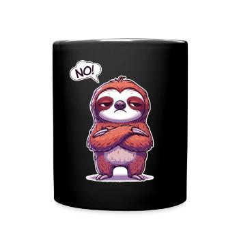 NON! Paresseux, Fatigué, Somnolent, Sieste, Paresse - Mug uni - noir - Devant