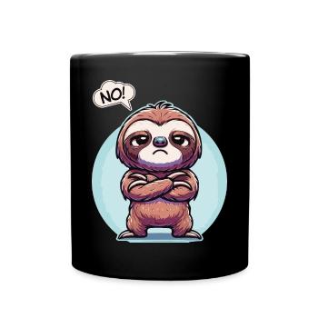 NON! Paresseux, Fatigué, Somnolent, Sieste, Paresse sarcastique - Mug uni - noir - Devant