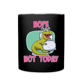 Simple Line Art Kitten Cat Artwork Drawing Cat - Full Colour Mug - black - Front