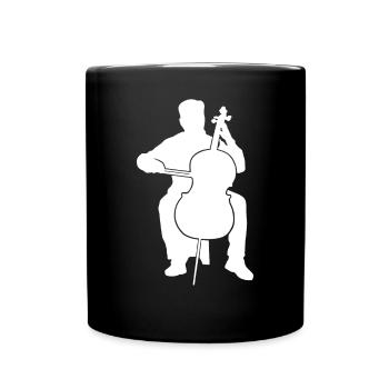 Kontrabass Klang Tiefe Saitenmagie - Tasse einfarbig - Schwarz - Vorne